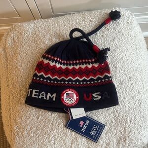Ralph Lauren Olympic Knit Hat - Navy, Red, White